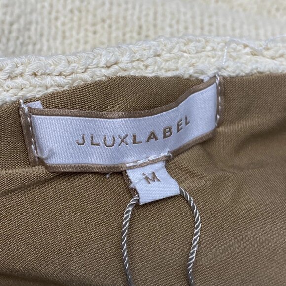 JLUXLABEL Women’s Sea Soul One-Shoulder Midi Dress Ivory Size M - Picture 5 of 10